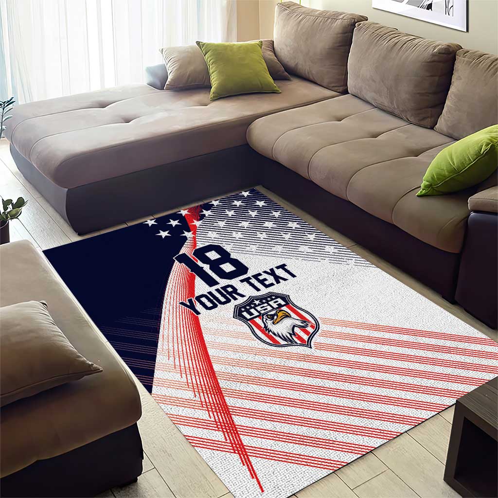 Custom USA Soccer Area Rug Play With Pride - Wonder Print Shop