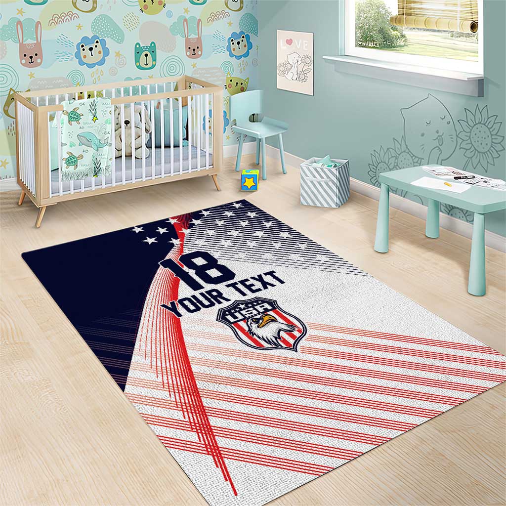 Custom USA Soccer Area Rug Play With Pride - Wonder Print Shop