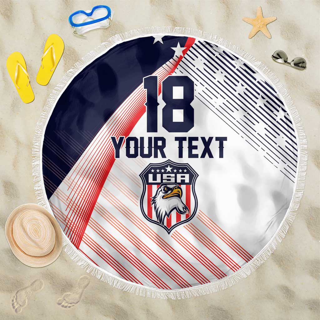 Custom USA Soccer Beach Blanket Play With Pride - Wonder Print Shop