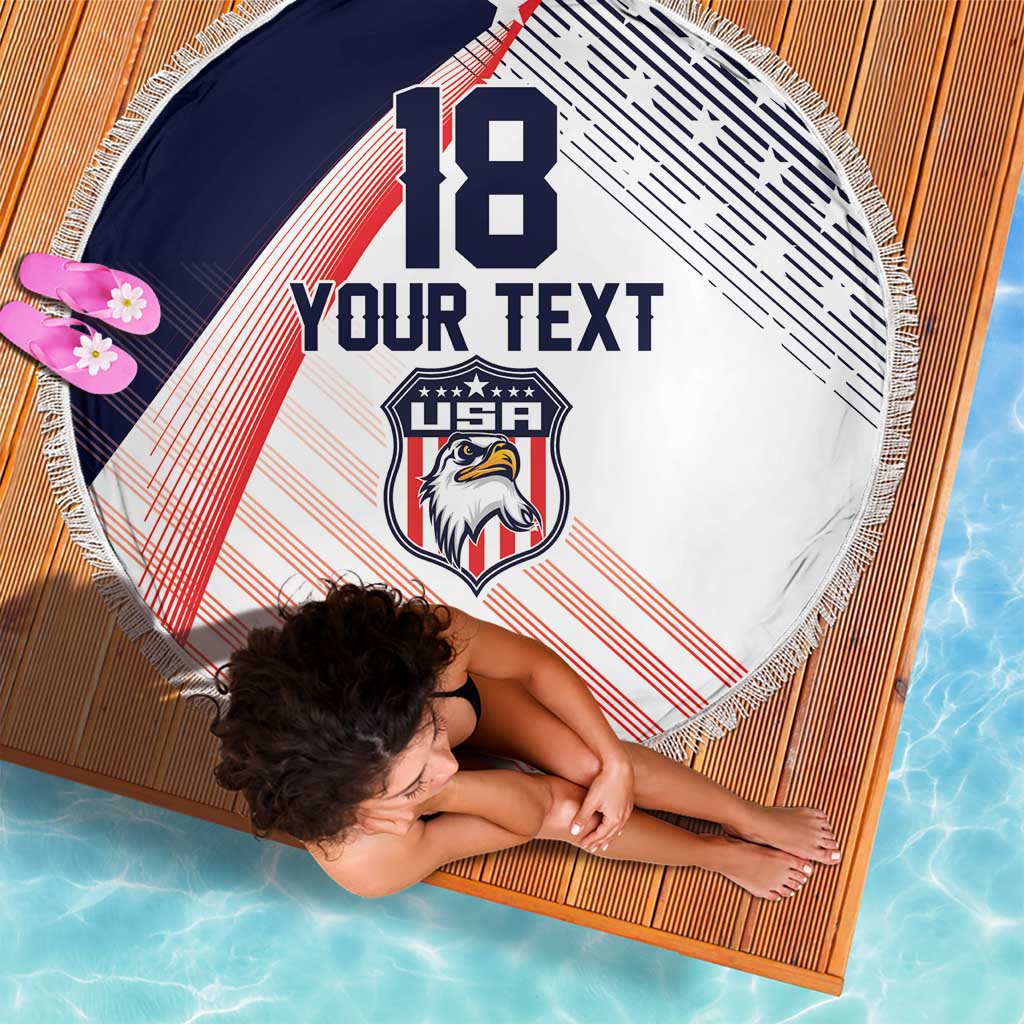 Custom USA Soccer Beach Blanket Play With Pride - Wonder Print Shop