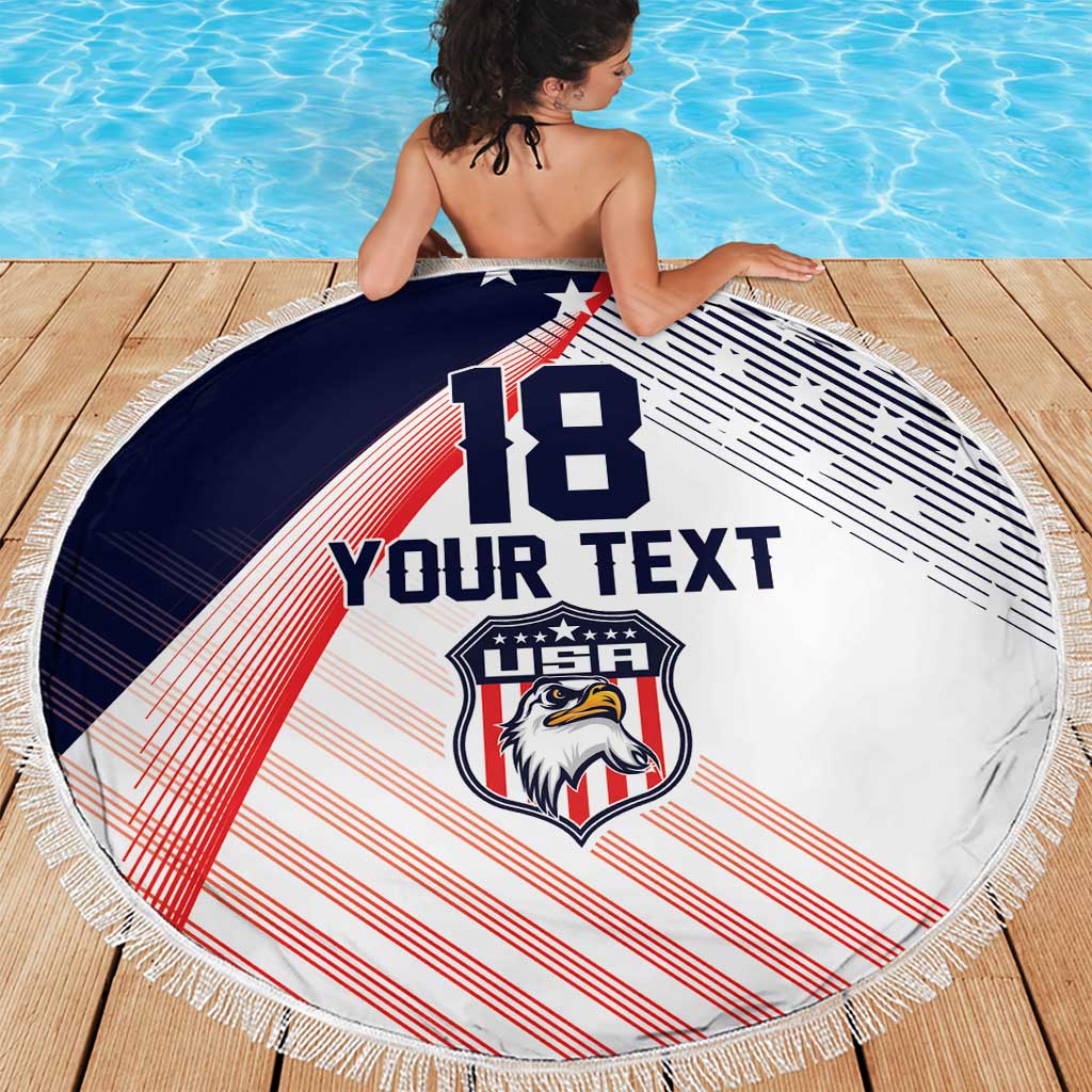 Custom USA Soccer Beach Blanket Play With Pride - Wonder Print Shop