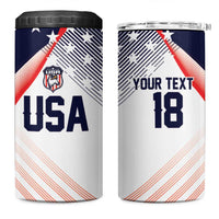 Custom USA Soccer 4 in 1 Can Cooler Tumbler Play With Pride - Wonder Print Shop