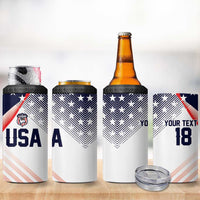 Custom USA Soccer 4 in 1 Can Cooler Tumbler Play With Pride - Wonder Print Shop