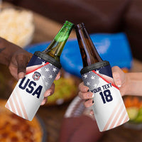 Custom USA Soccer 4 in 1 Can Cooler Tumbler Play With Pride - Wonder Print Shop