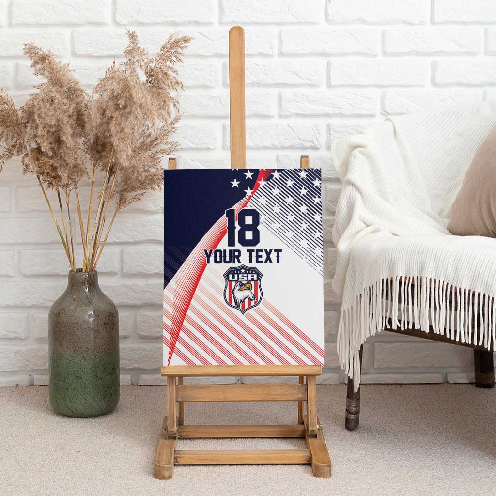 Custom USA Soccer Canvas Wall Art Play With Pride - Wonder Print Shop