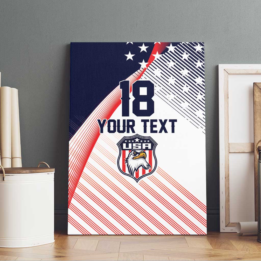 Custom USA Soccer Canvas Wall Art Play With Pride - Wonder Print Shop