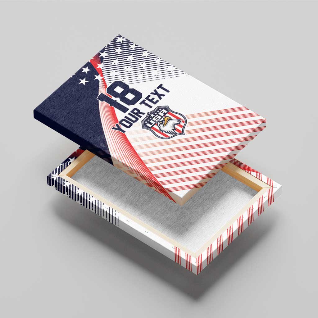 Custom USA Soccer Canvas Wall Art Play With Pride - Wonder Print Shop