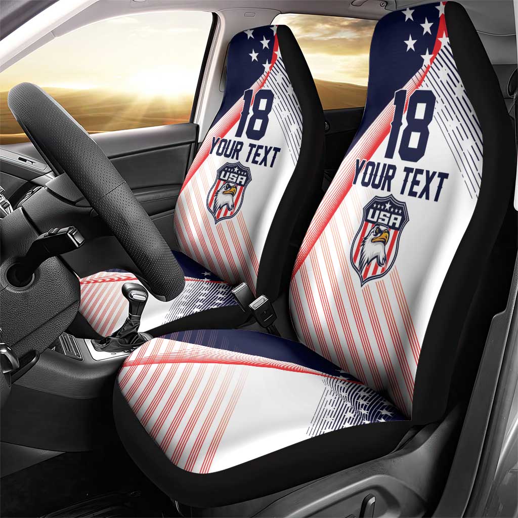 Custom USA Soccer Car Seat Cover Play With Pride - Wonder Print Shop