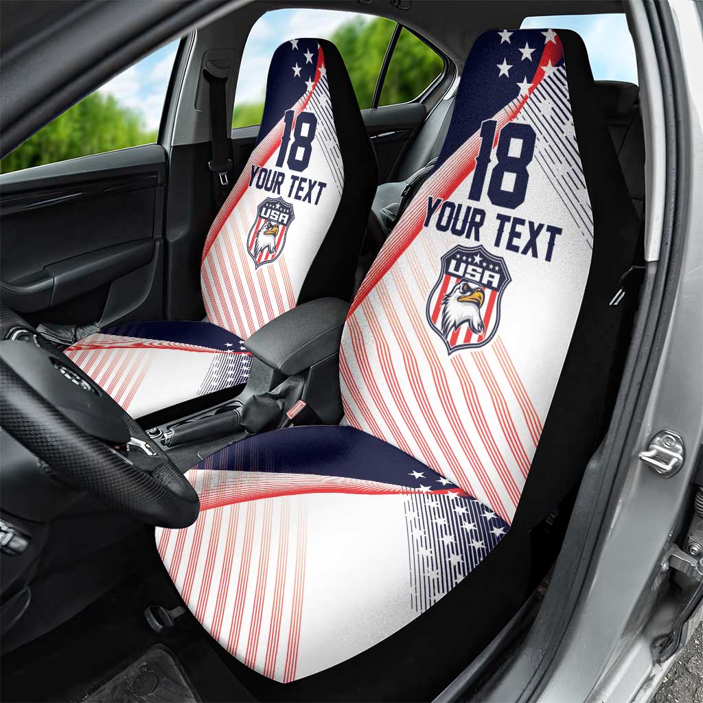 Custom USA Soccer Car Seat Cover Play With Pride - Wonder Print Shop