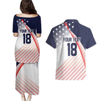 Custom USA Soccer Couples Matching Puletasi and Hawaiian Shirt Play With Pride - Wonder Print Shop