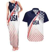 Custom USA Soccer Couples Matching Tank Maxi Dress and Hawaiian Shirt Play With Pride - Wonder Print Shop