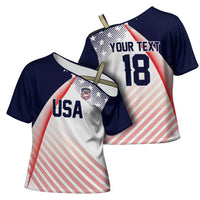 Custom USA Soccer Cross Shoulder Shirt Play With Pride - Wonder Print Shop
