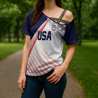 Custom USA Soccer Cross Shoulder Shirt Play With Pride - Wonder Print Shop
