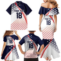 Custom USA Soccer Family Matching Mermaid Dress and Hawaiian Shirt Play With Pride - Wonder Print Shop