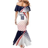Custom USA Soccer Family Matching Mermaid Dress and Hawaiian Shirt Play With Pride - Wonder Print Shop