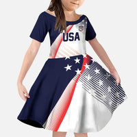 Custom USA Soccer Family Matching Off Shoulder Maxi Dress and Hawaiian Shirt Play With Pride - Wonder Print Shop