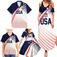 Custom USA Soccer Family Matching Summer Maxi Dress and Hawaiian Shirt Play With Pride - Wonder Print Shop