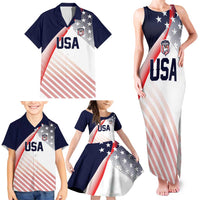 Custom USA Soccer Family Matching Tank Maxi Dress and Hawaiian Shirt Play With Pride - Wonder Print Shop
