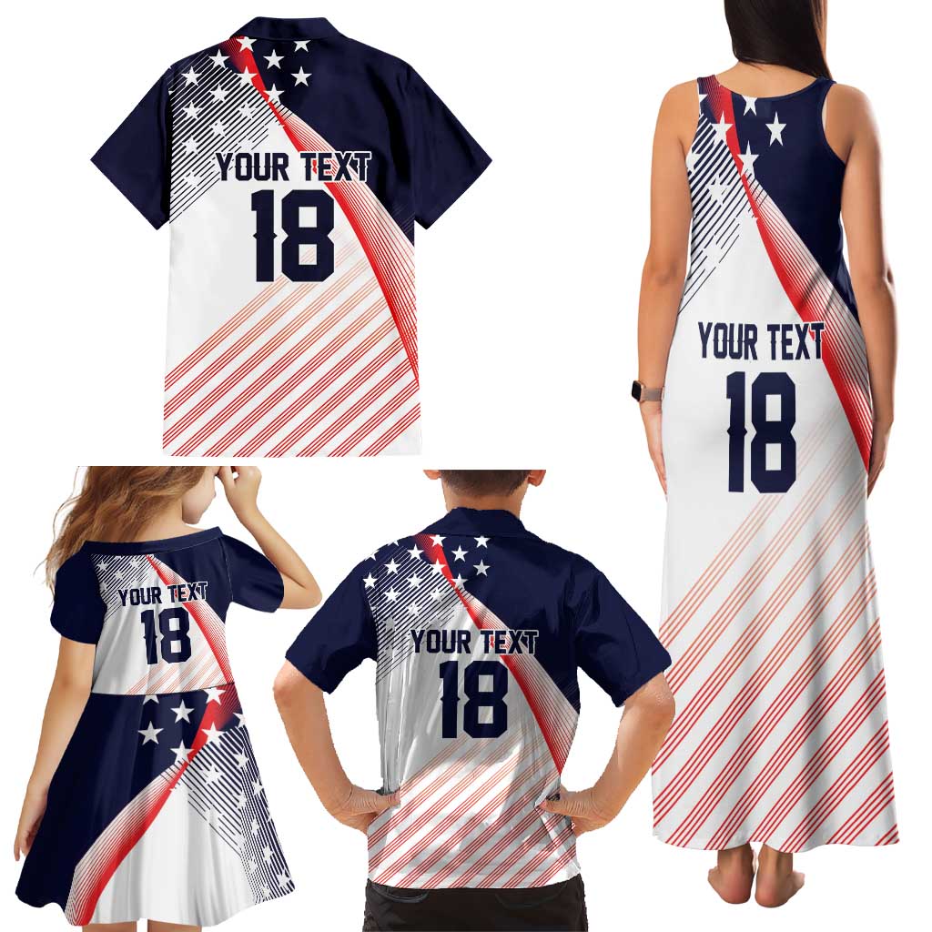 Custom USA Soccer Family Matching Tank Maxi Dress and Hawaiian Shirt Play With Pride - Wonder Print Shop