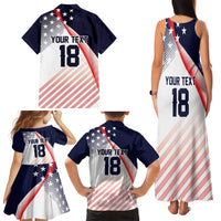 Custom USA Soccer Family Matching Tank Maxi Dress and Hawaiian Shirt Play With Pride - Wonder Print Shop