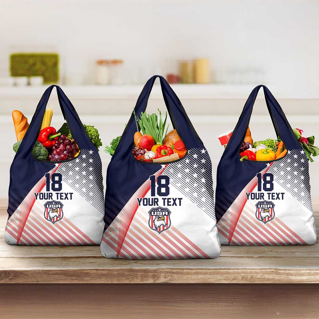 Custom USA Soccer Grocery Bag Play With Pride - Wonder Print Shop