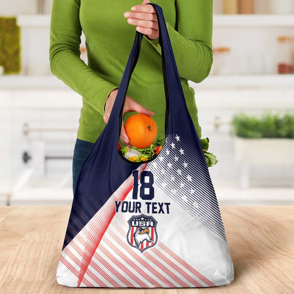 Custom USA Soccer Grocery Bag Play With Pride - Wonder Print Shop