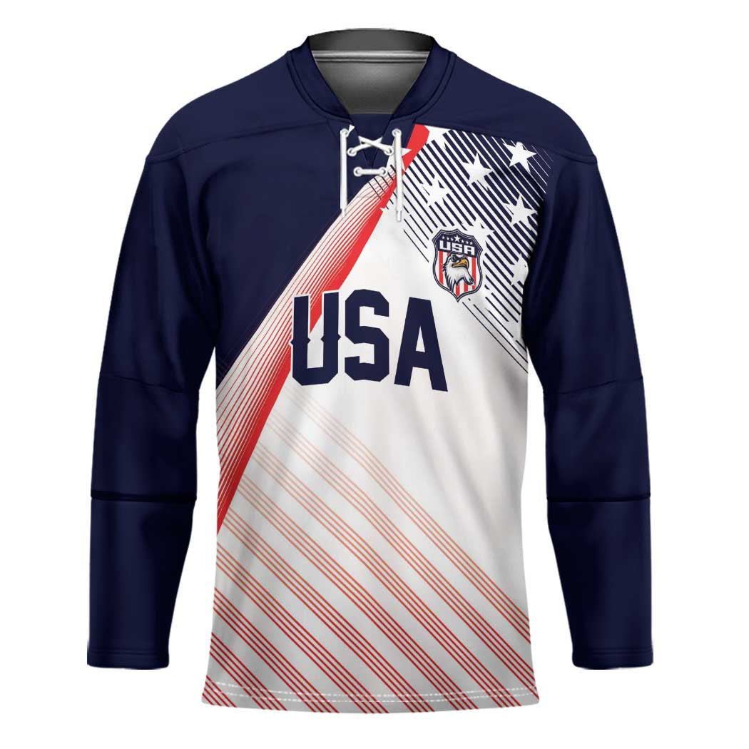 Custom USA Soccer Hockey Jersey Play With Pride - Wonder Print Shop