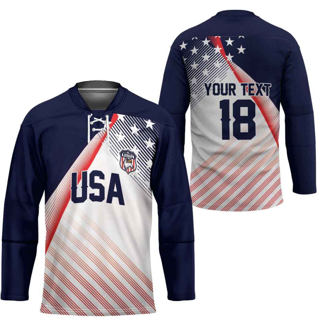 Custom USA Soccer Hockey Jersey Play With Pride - Wonder Print Shop