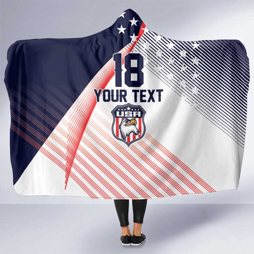 Custom USA Soccer Hooded Blanket Play With Pride - Wonder Print Shop
