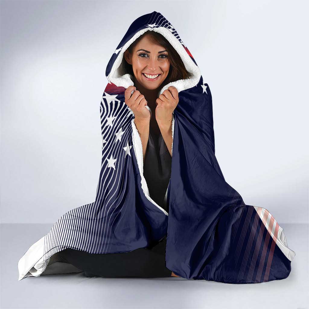 Custom USA Soccer Hooded Blanket Play With Pride - Wonder Print Shop