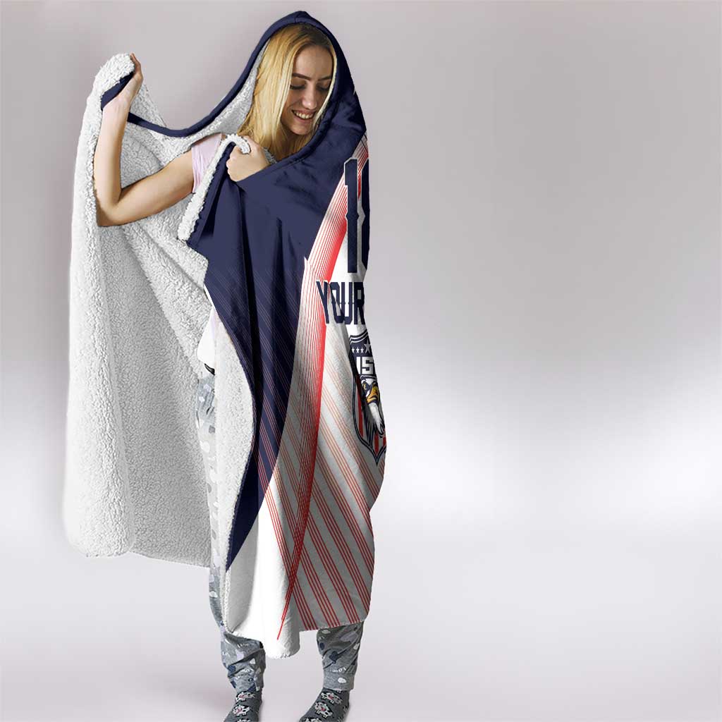 Custom USA Soccer Hooded Blanket Play With Pride - Wonder Print Shop