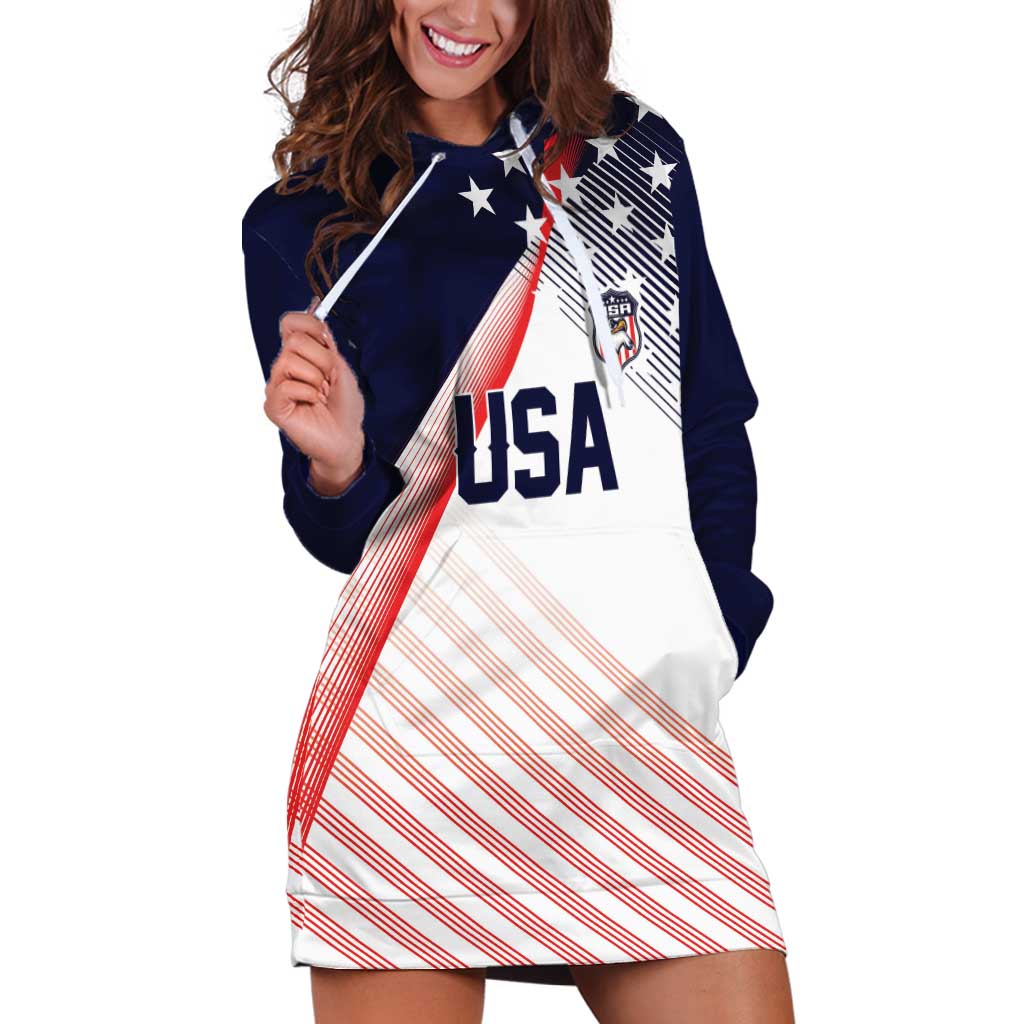 Custom USA Soccer Hoodie Dress Play With Pride - Wonder Print Shop