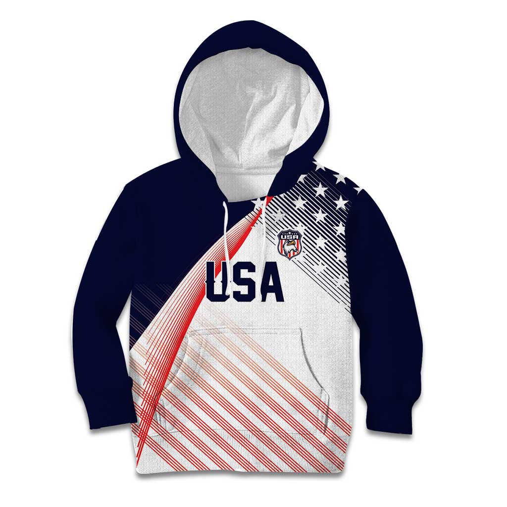 Custom USA Soccer Kid Hoodie Play With Pride - Wonder Print Shop