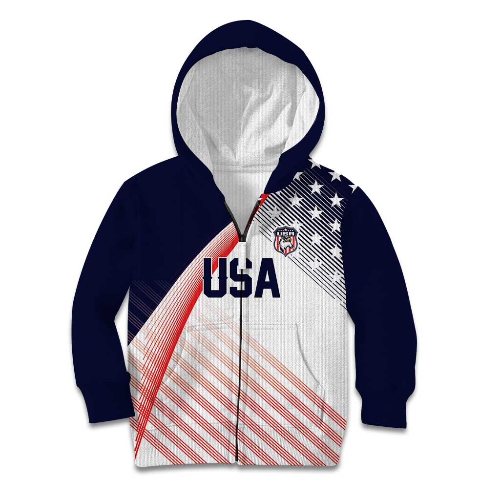 Custom USA Soccer Kid Hoodie Play With Pride - Wonder Print Shop