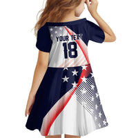 Custom USA Soccer Kid Short Sleeve Dress Play With Pride - Wonder Print Shop