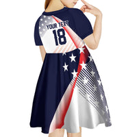 Custom USA Soccer Kid Short Sleeve Dress Play With Pride - Wonder Print Shop