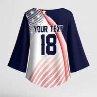 Custom USA Soccer Kimono Sleeve Blouse Play With Pride - Wonder Print Shop