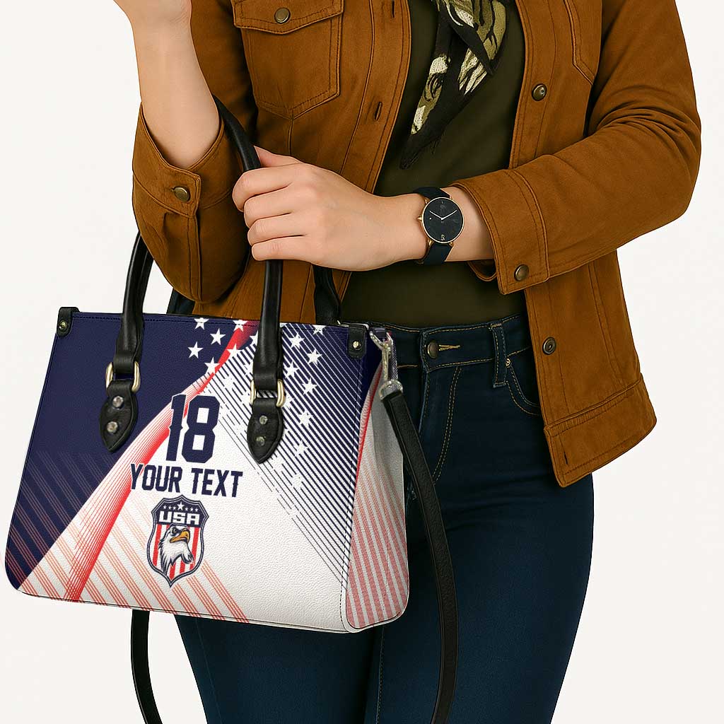 Custom USA Soccer Leather Bag Play With Pride - Wonder Print Shop