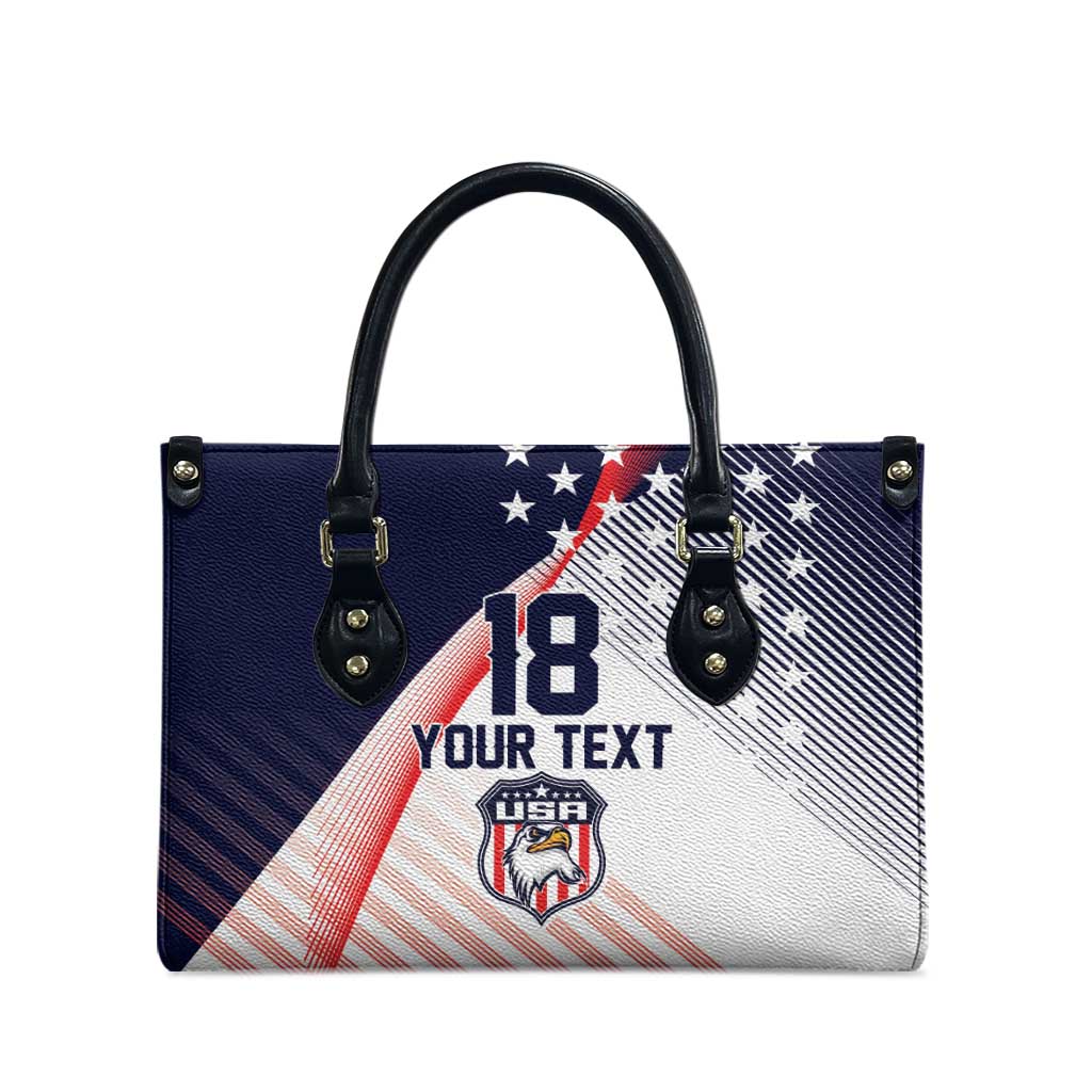 Custom USA Soccer Leather Bag Play With Pride - Wonder Print Shop