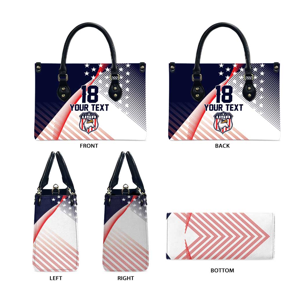 Custom USA Soccer Leather Bag Play With Pride - Wonder Print Shop