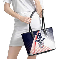 Custom USA Soccer Leather Tote Bag Play With Pride - Wonder Print Shop