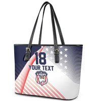 Custom USA Soccer Leather Tote Bag Play With Pride - Wonder Print Shop