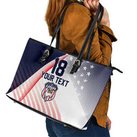 Custom USA Soccer Leather Tote Bag Play With Pride - Wonder Print Shop