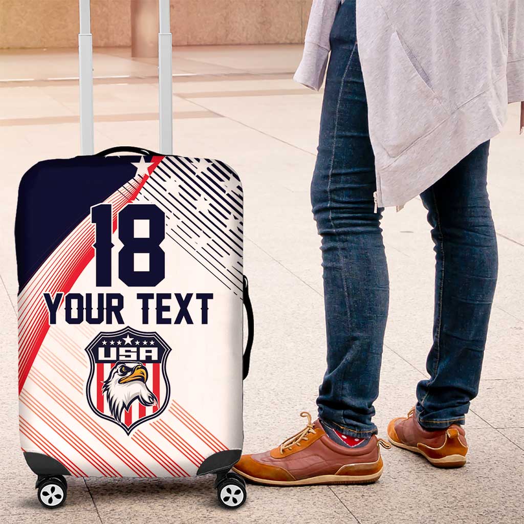 Custom USA Soccer Luggage Cover Play With Pride - Wonder Print Shop
