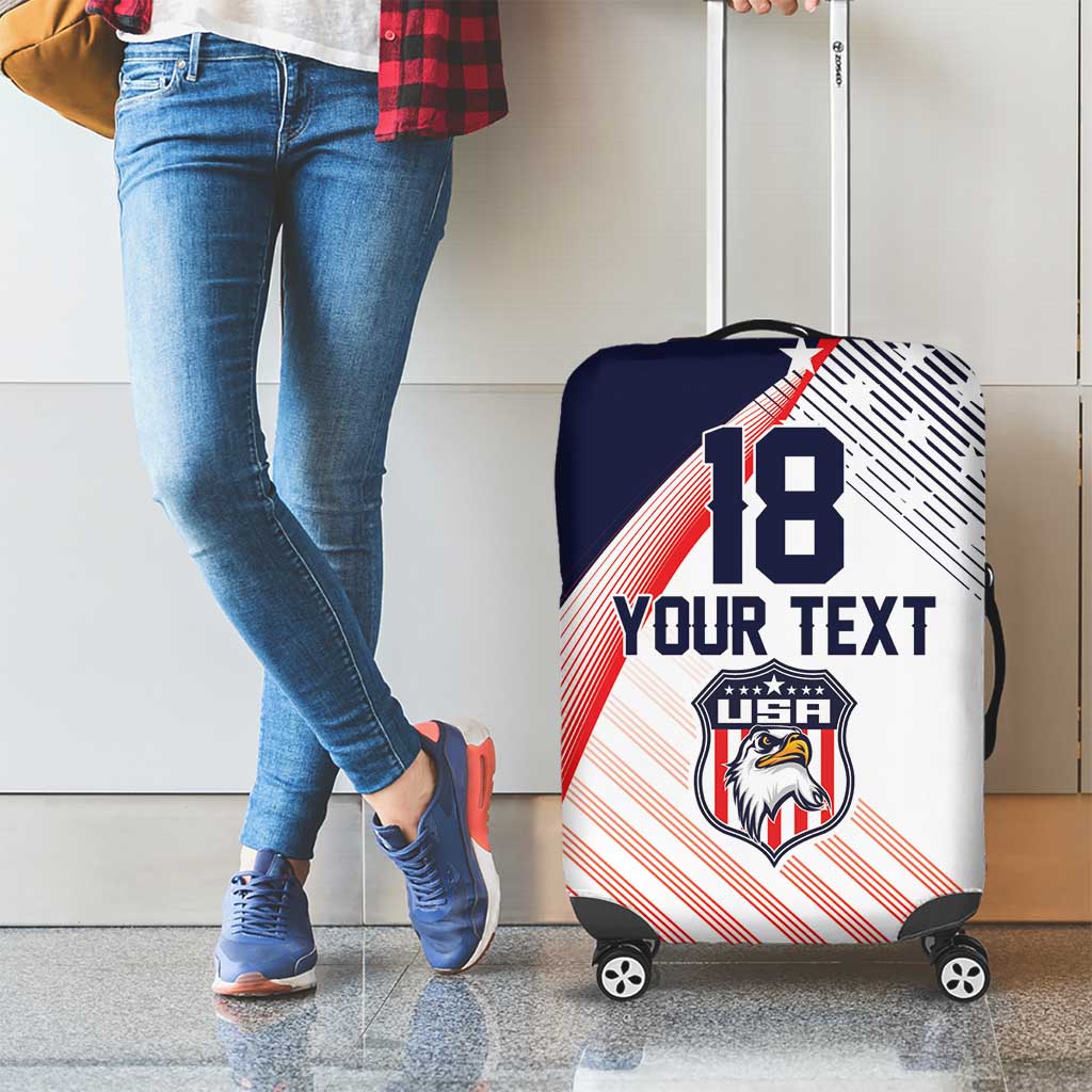 Custom USA Soccer Luggage Cover Play With Pride - Wonder Print Shop
