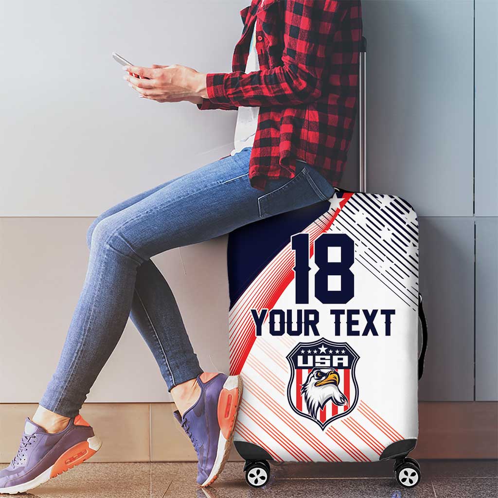 Custom USA Soccer Luggage Cover Play With Pride - Wonder Print Shop