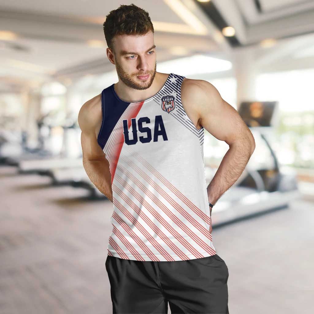 Custom USA Soccer Men Tank Top Play With Pride - Wonder Print Shop