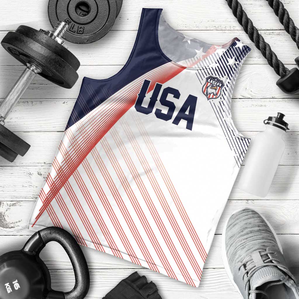 Custom USA Soccer Men Tank Top Play With Pride - Wonder Print Shop