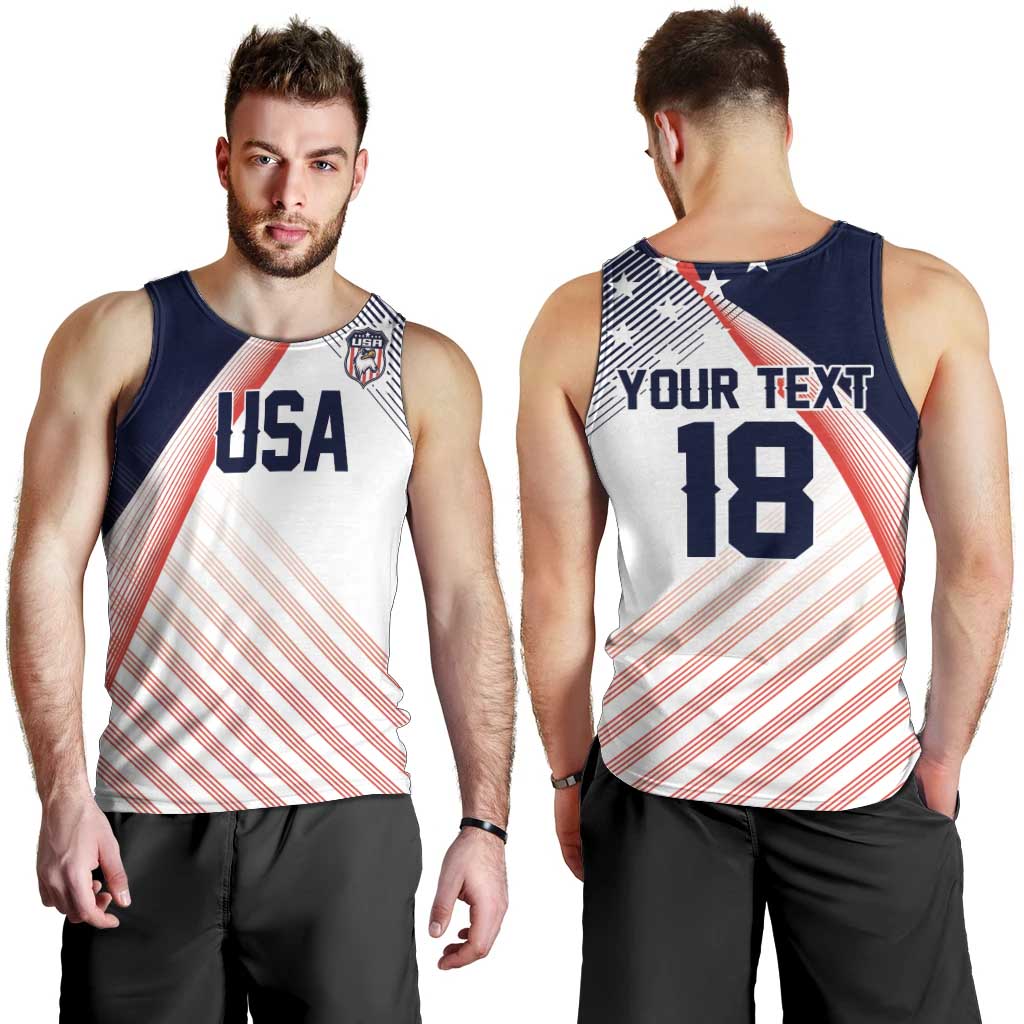 Custom USA Soccer Men Tank Top Play With Pride - Wonder Print Shop