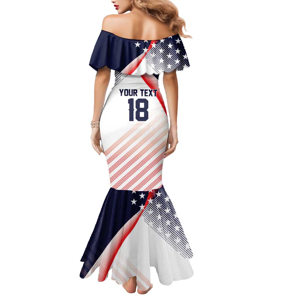 Custom USA Soccer Mermaid Dress Play With Pride - Wonder Print Shop
